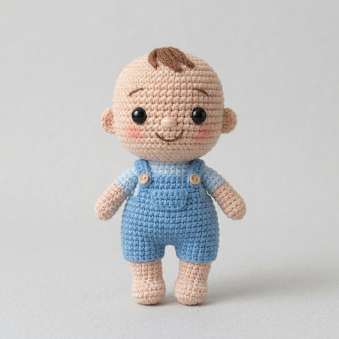 Örgü amigurumi erkek bebek
